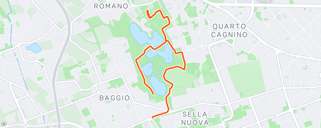 Map of the activity, Morning Run