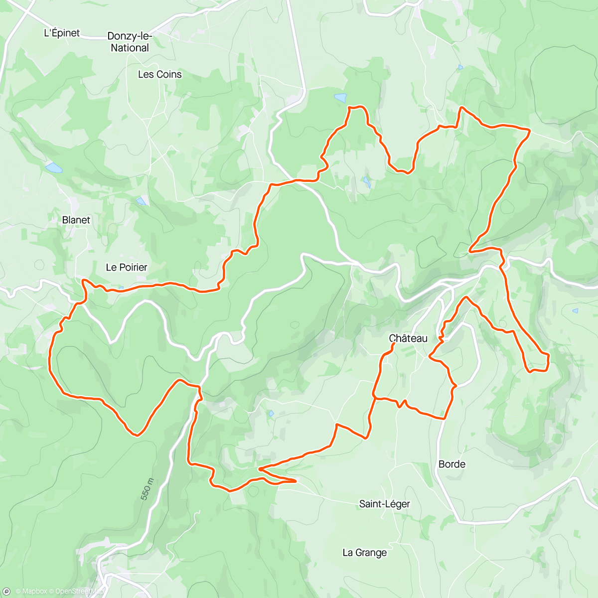 Map of the activity, Trail de la Chatelaine : 66 ème sur 69 à l'arrivée