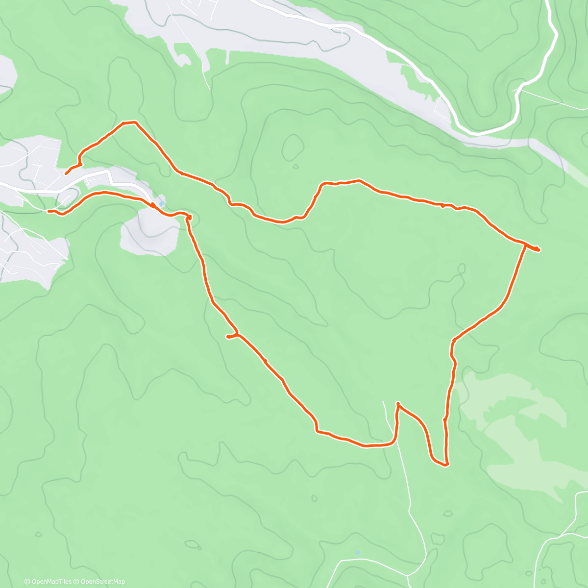 Map of the activity, Morning Hike