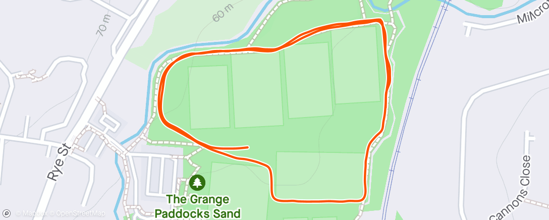 Map of the activity, Easter Morning Jr Park run