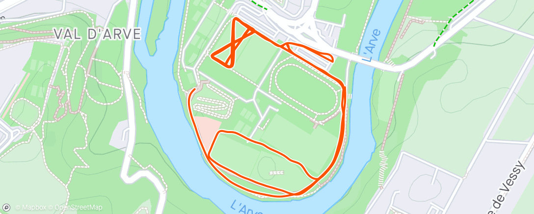 Map of the activity, Run au stade