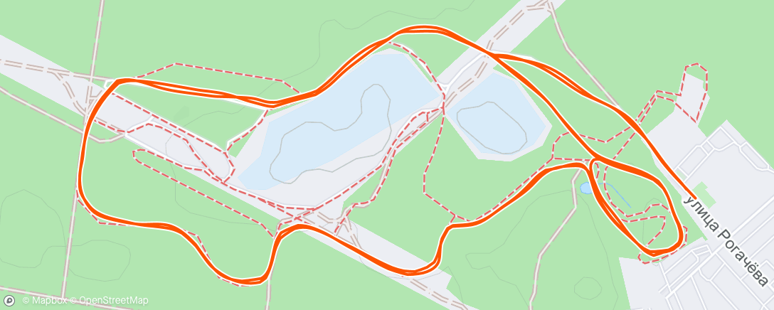 Map of the activity, Дневной забег