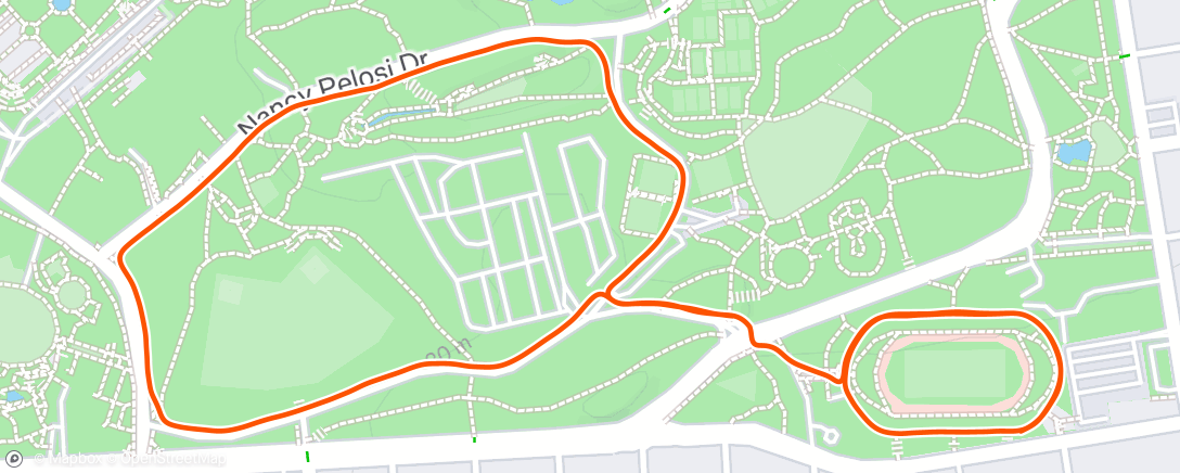 Mapa de la actividad (Evening Run)