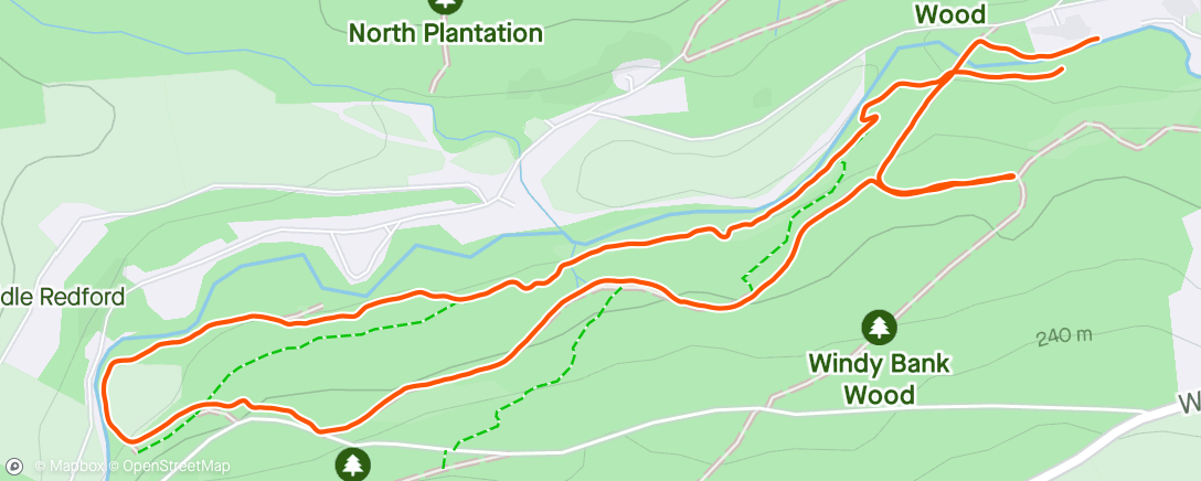 Mapa da atividade, Morning Trail Run