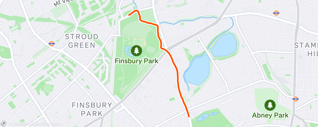 Map of the activity, Morning Run