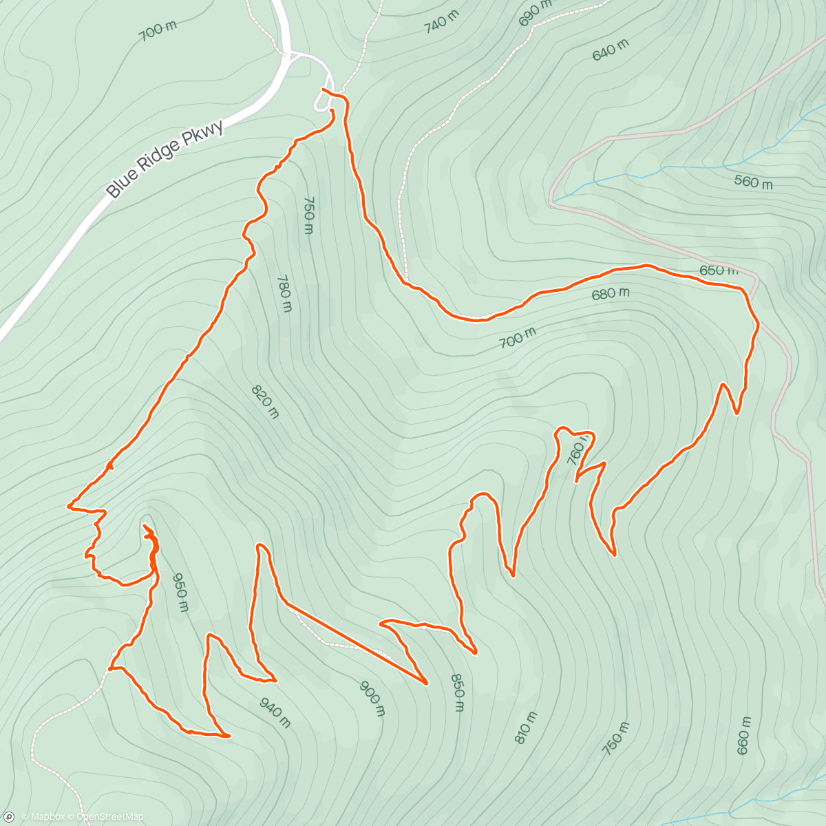 Map of the activity, Night Humpback Rock