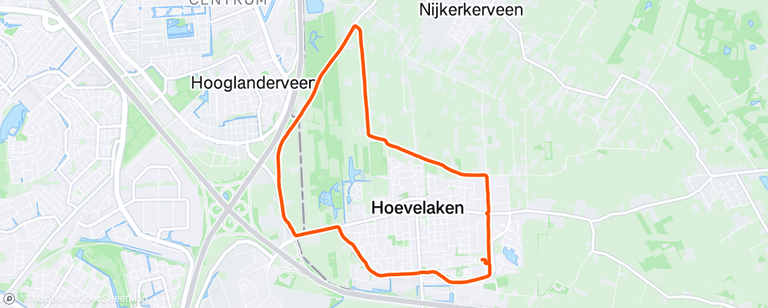 Map of the activity, Kerstloopje🚜🎶👋