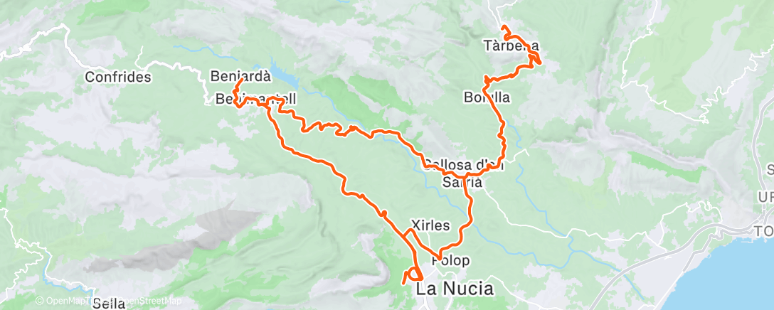 Map of the activity, Morning Ride