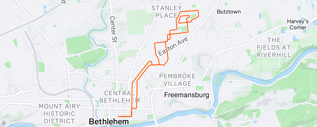 Map of the activity, Morning Run