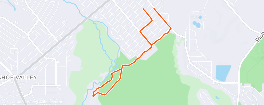 Map of the activity, Lunch Run