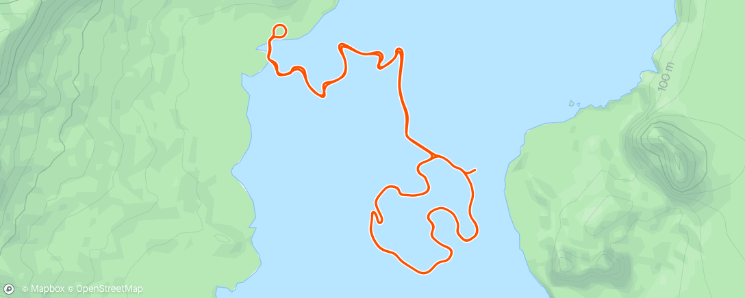 Map of the activity, Fartlek after Running