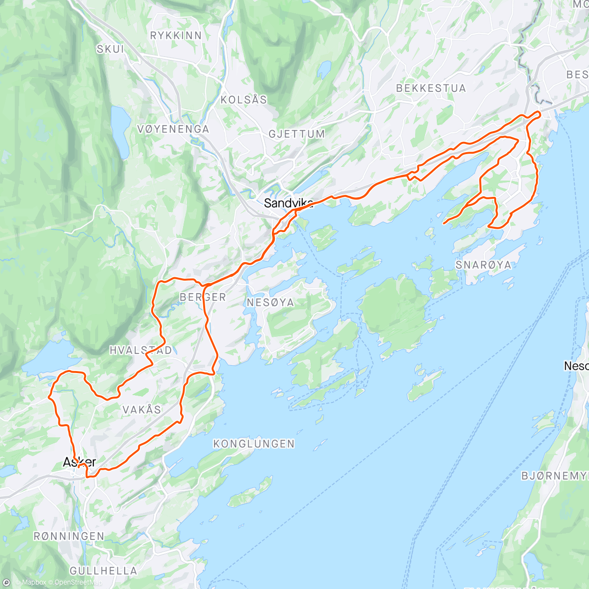 Map of the activity, Racer i vårsol ☀️