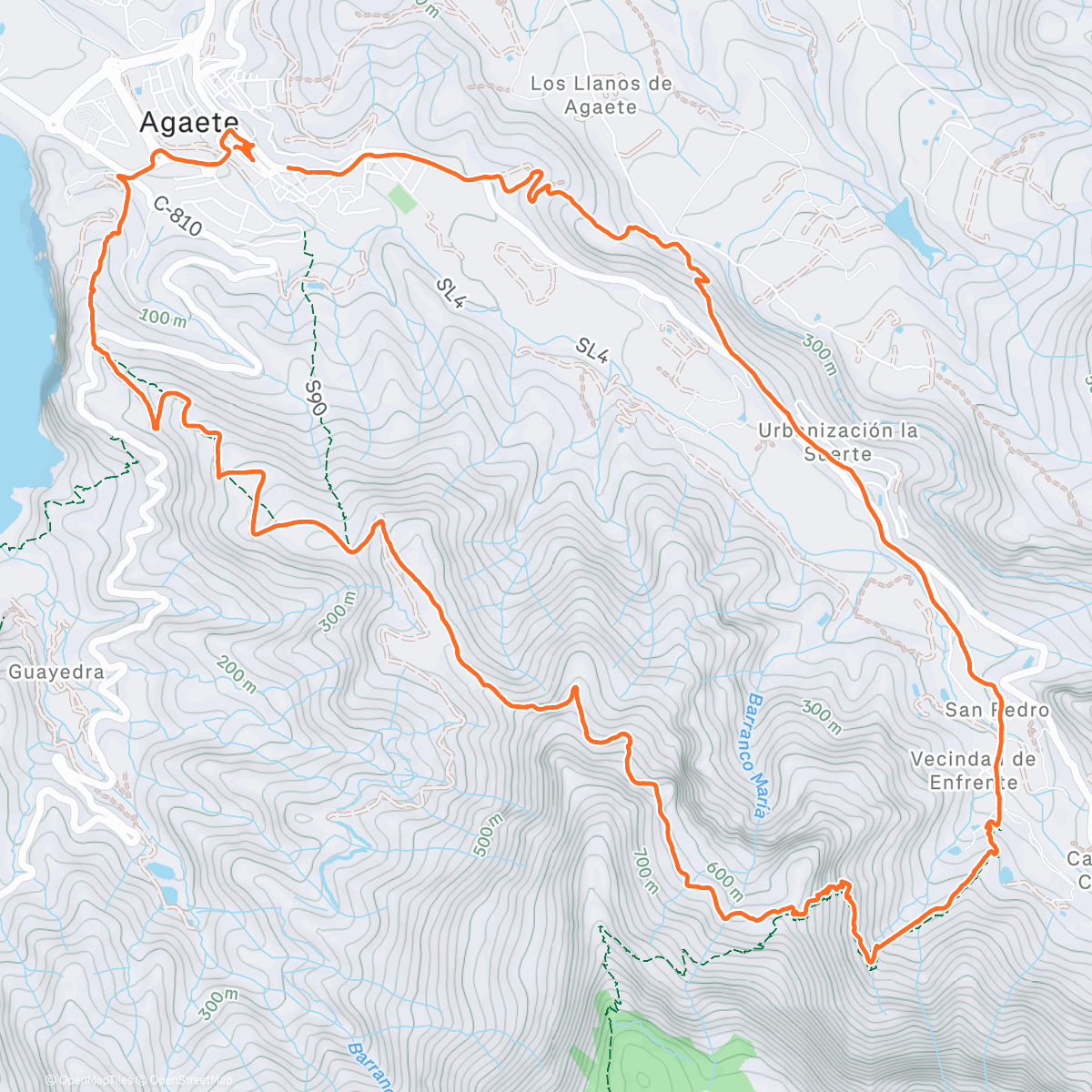Map of the activity, Afternoon Walk