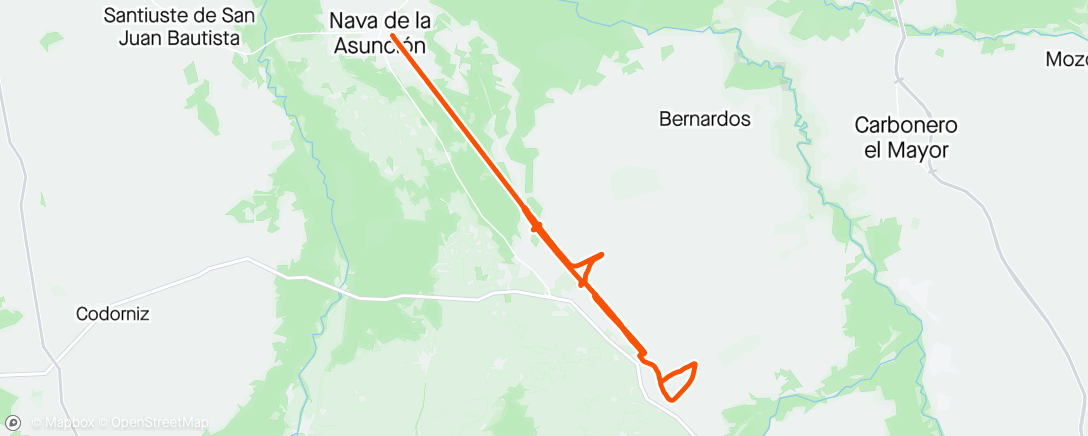アクティビティ「Bicicleta de montaña」の地図