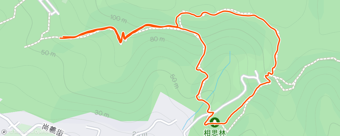 Map of the activity, 晨間越野跑步