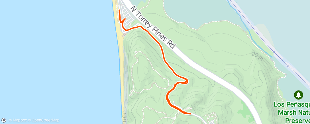 Карта физической активности (TorreyPines Hill Repeats)