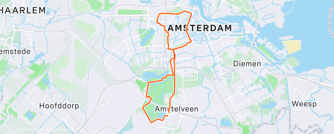 Map of the activity, Lunch Run