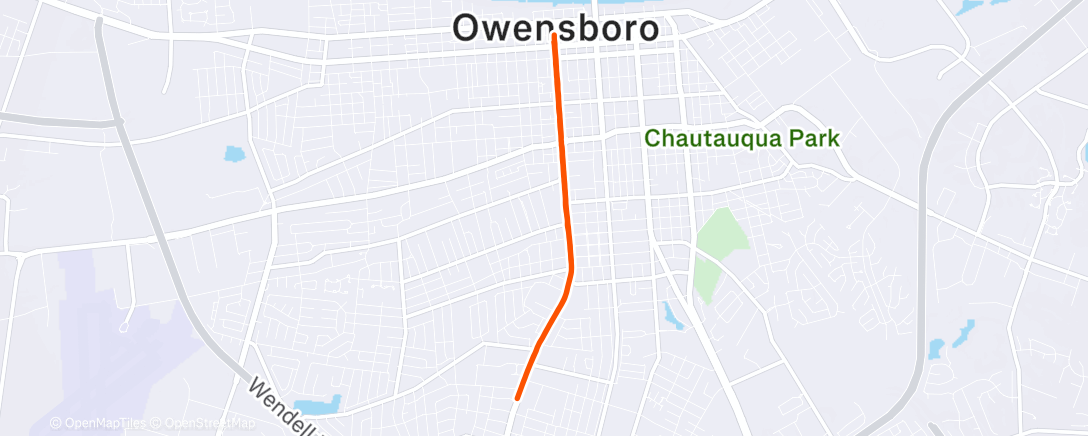 Map of the activity, Morning Run