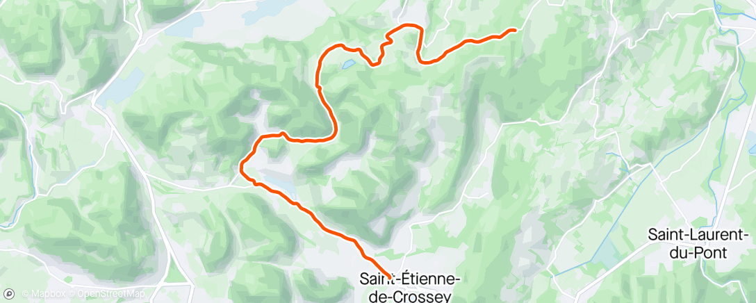 Mapa de la actividad, Tour du Voironnais étape 2