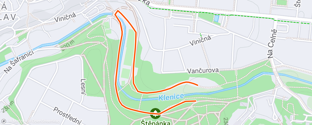 Map of the activity, Morning Run