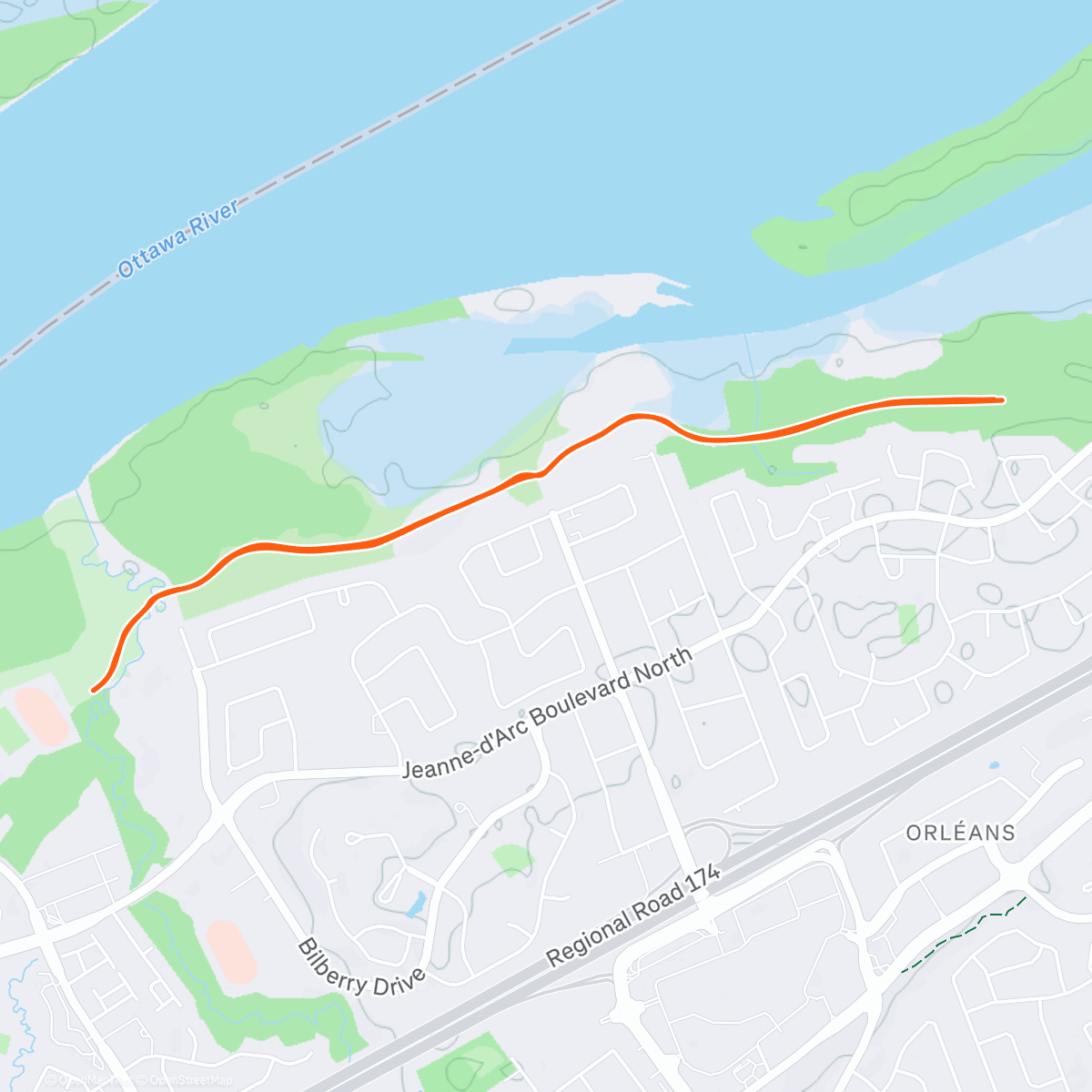Map of the activity, Inefficient skate ski!