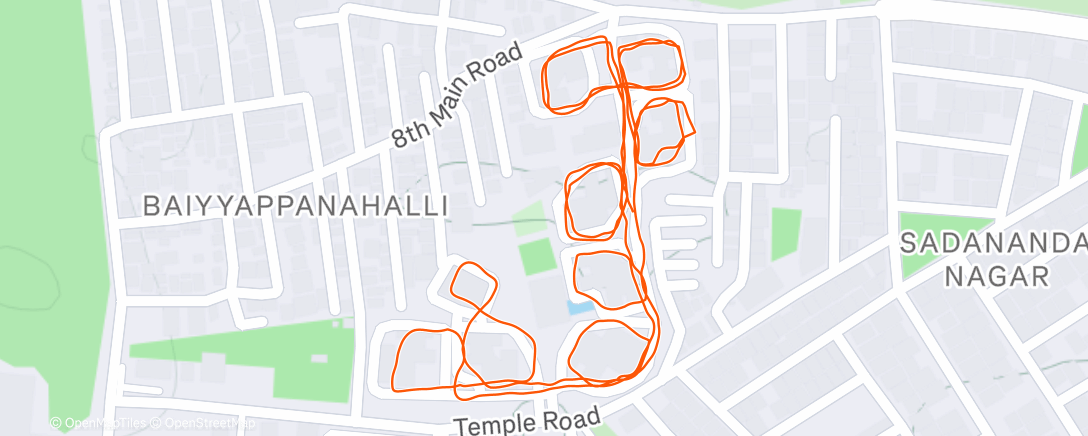 Map of the activity, Morning Walk