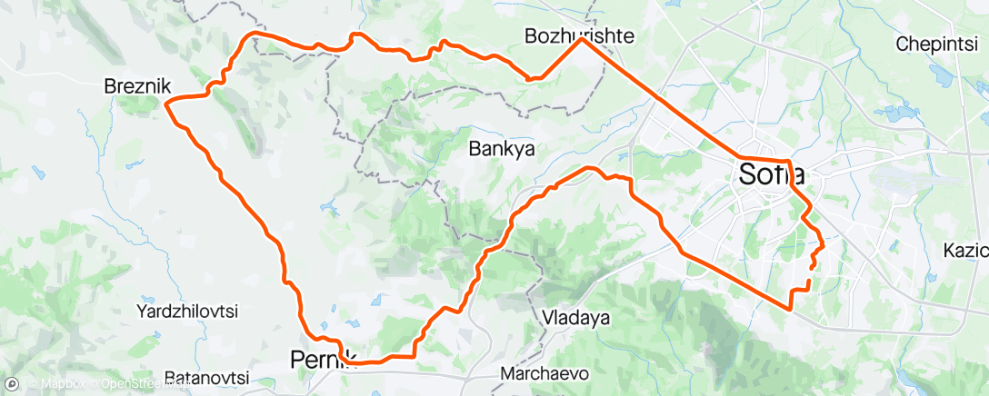 Carte de l'activité Брезник / Breznik