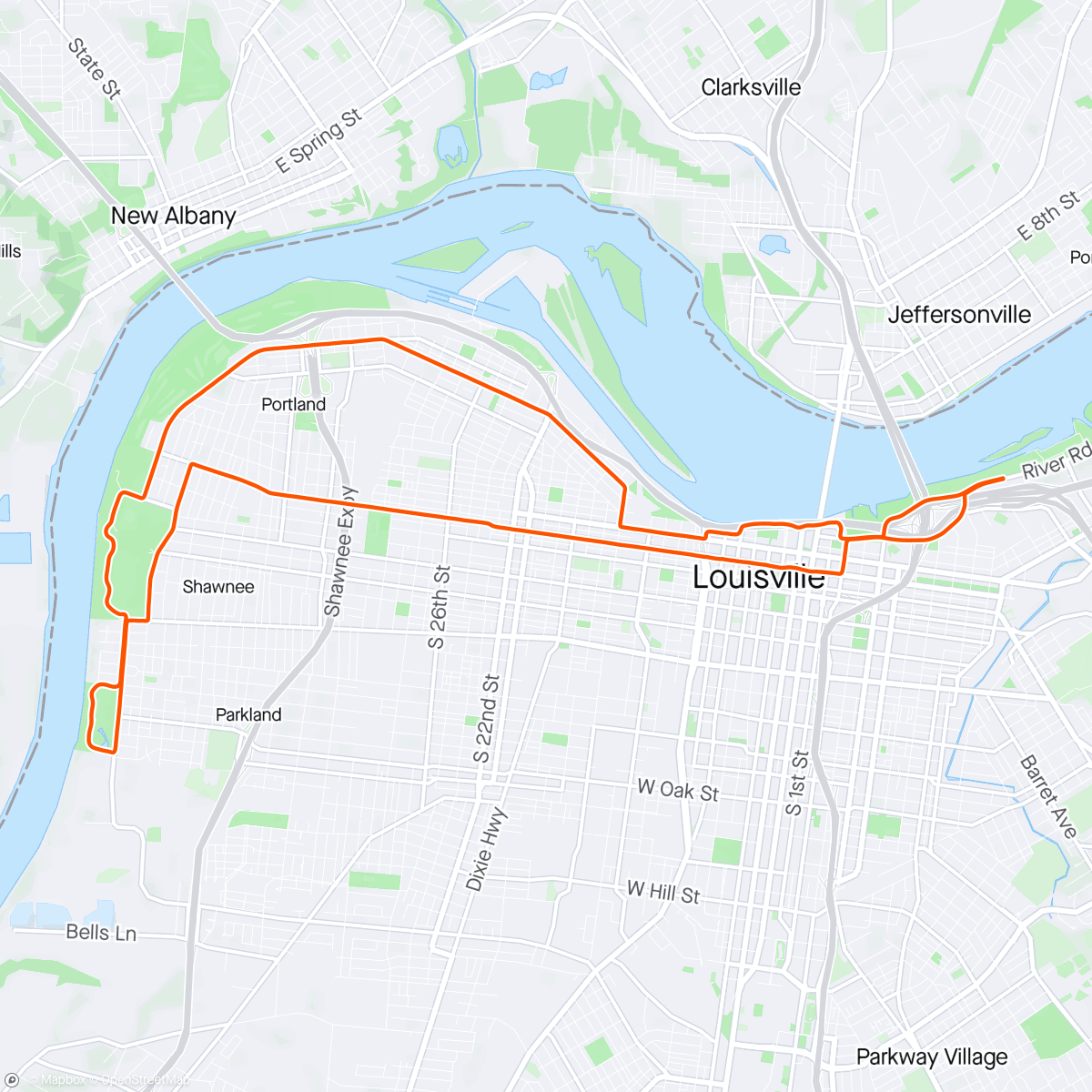 Map of the activity, Evening Ride - 502 RecoveryRide