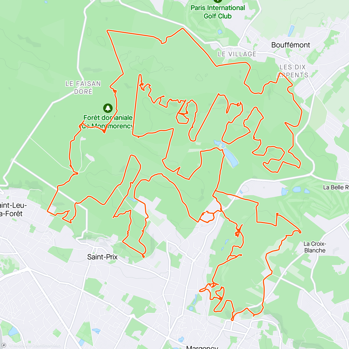 「Trail 2T2M de boue」活動的地圖