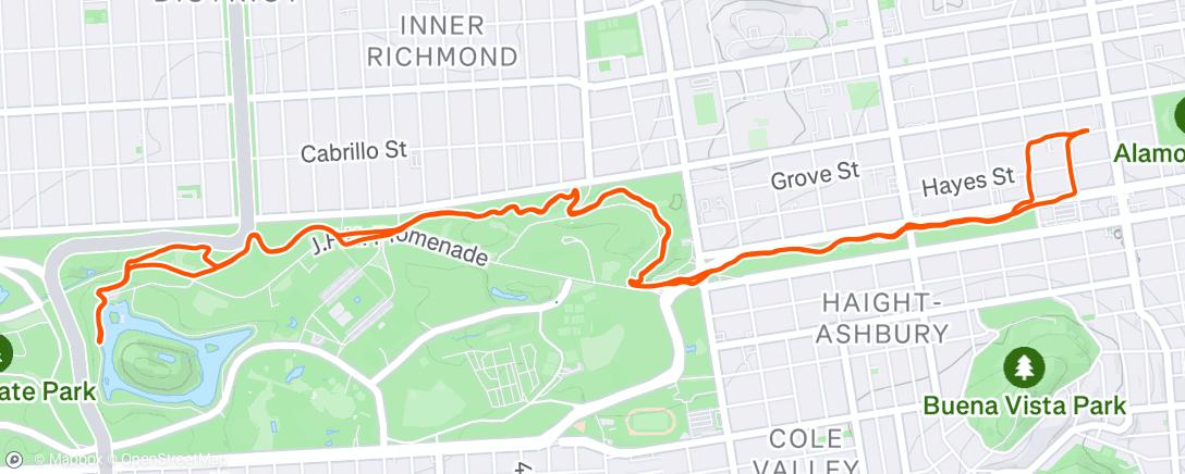 Map of the activity, Morning Run