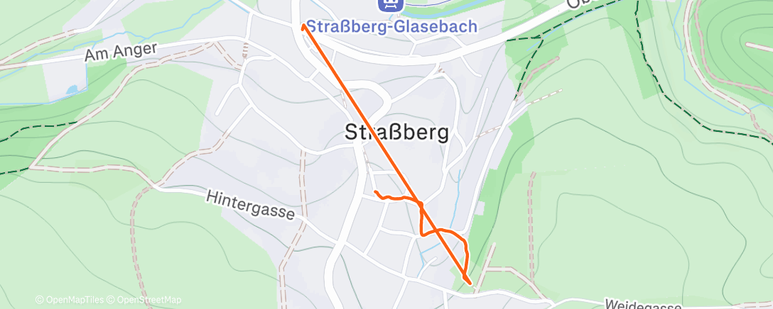 Map of the activity, Wanderung am Mittag