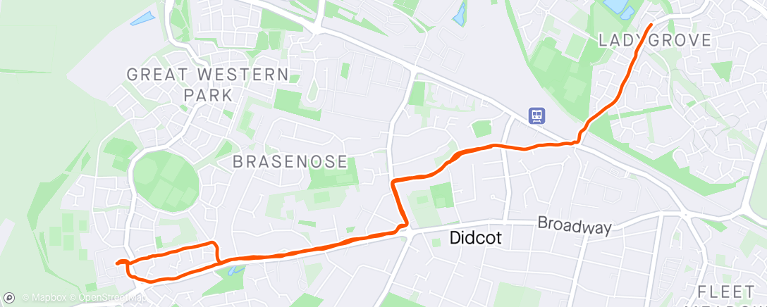 Map of the activity, Buggy school run