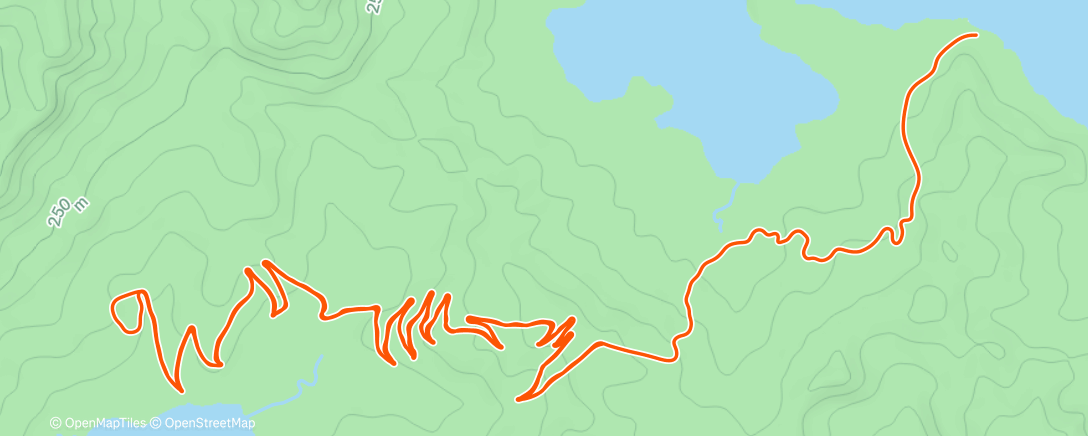 Map of the activity, Zwift - : LT1 - 6x15min on Road to Sky in Watopia