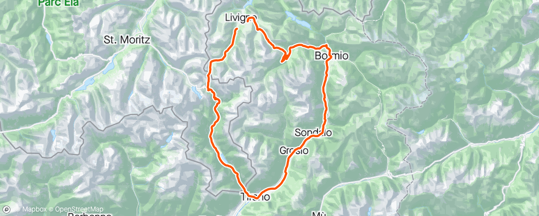 Map of the activity, Livigno D10