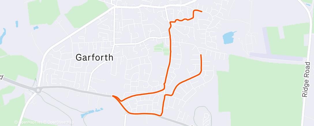 Map of the activity, Morning Run