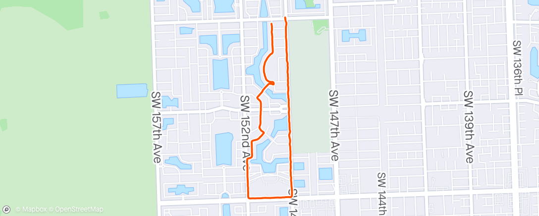 Map of the activity, Evening Weekday Walk
