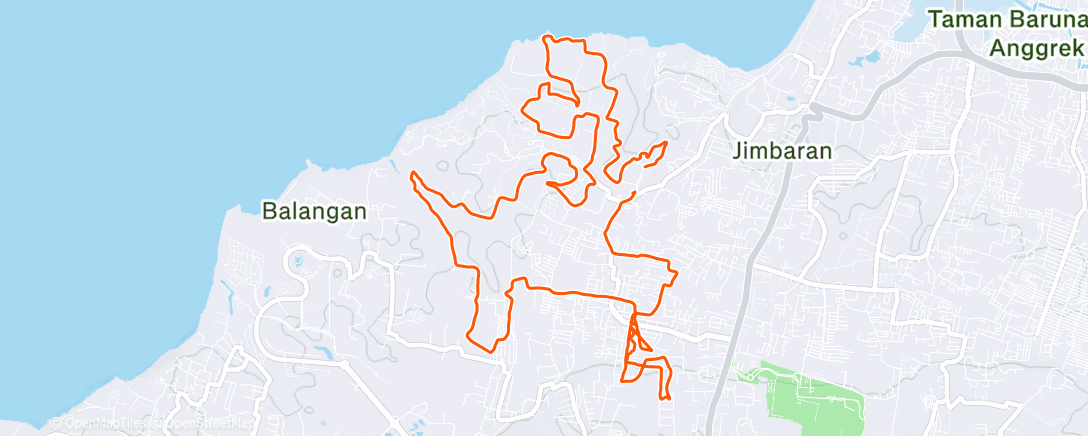 Map of the activity, Afternoon Trail Run
