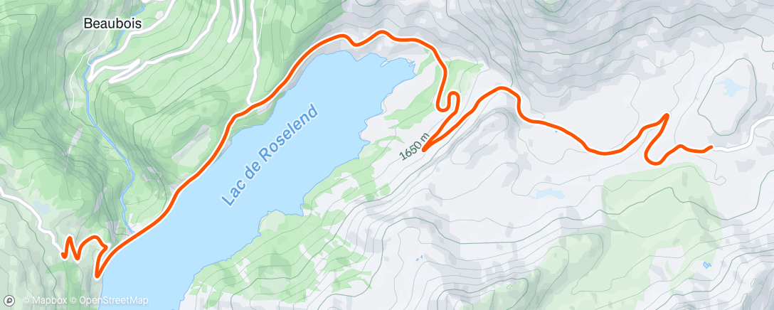 Map of the activity, Kinomap - 🚴 Amazing Scenary Lake 🤩 Cormet de Roselend 🚴