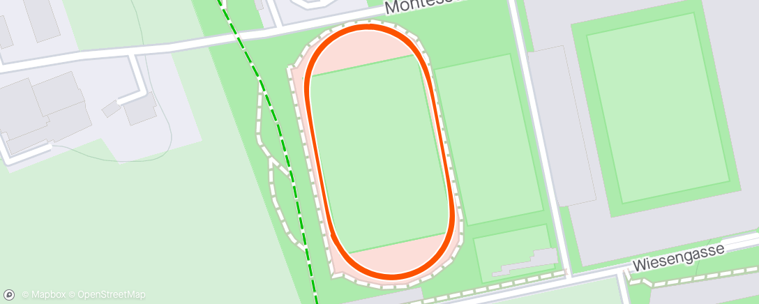 Map of the activity, 10 x 400m