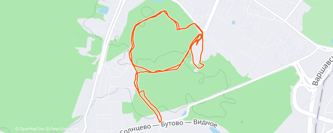 Map of the activity, Дневной забег
