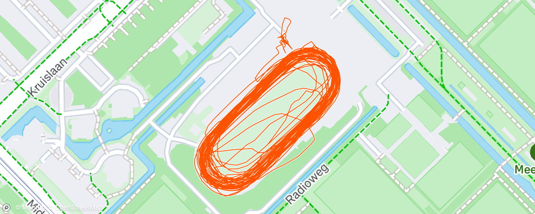 Map of the activity, Evening Nordic Ski