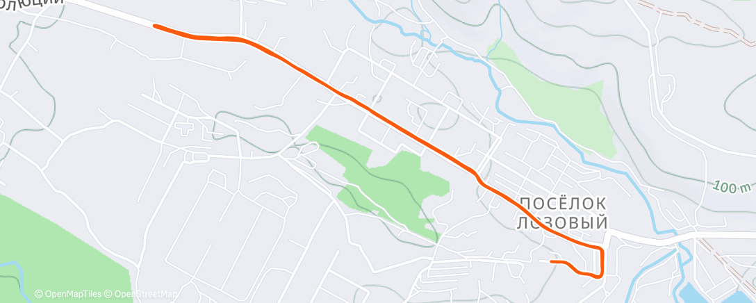 Map of the activity, Утренний забег