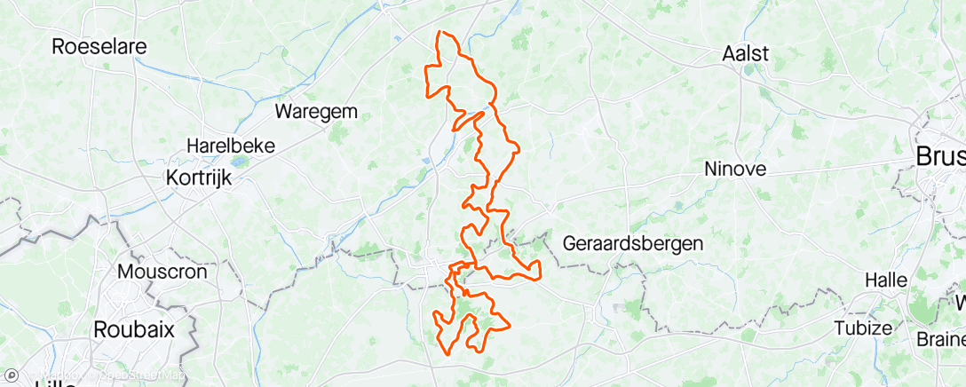 Mapa de la actividad, Delirium Vélo Tour
