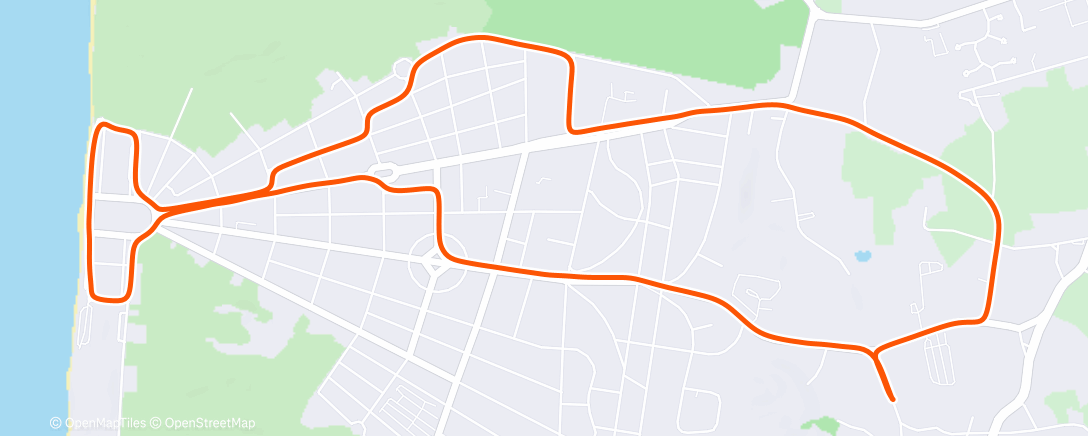 Map of the activity, Course à pied le matin