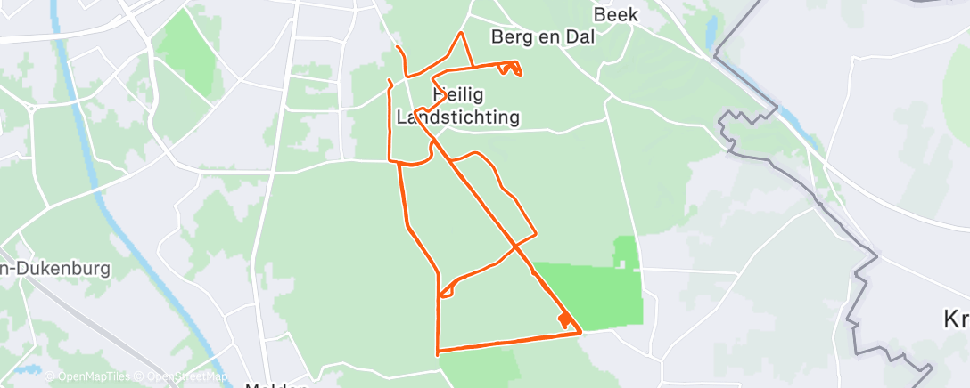 Map of the activity, Afternoon Ride