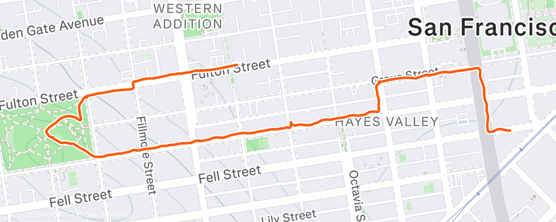 Map of the activity, Lunch Run