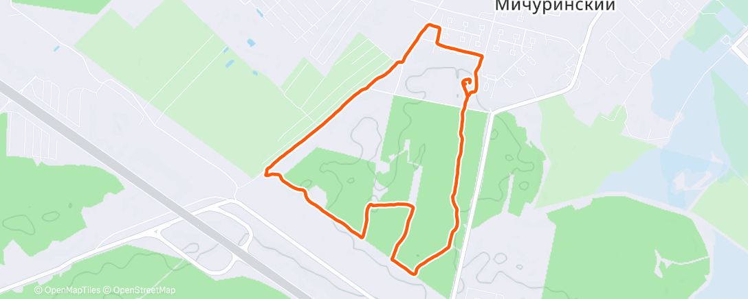 Map of the activity, Дневной забег