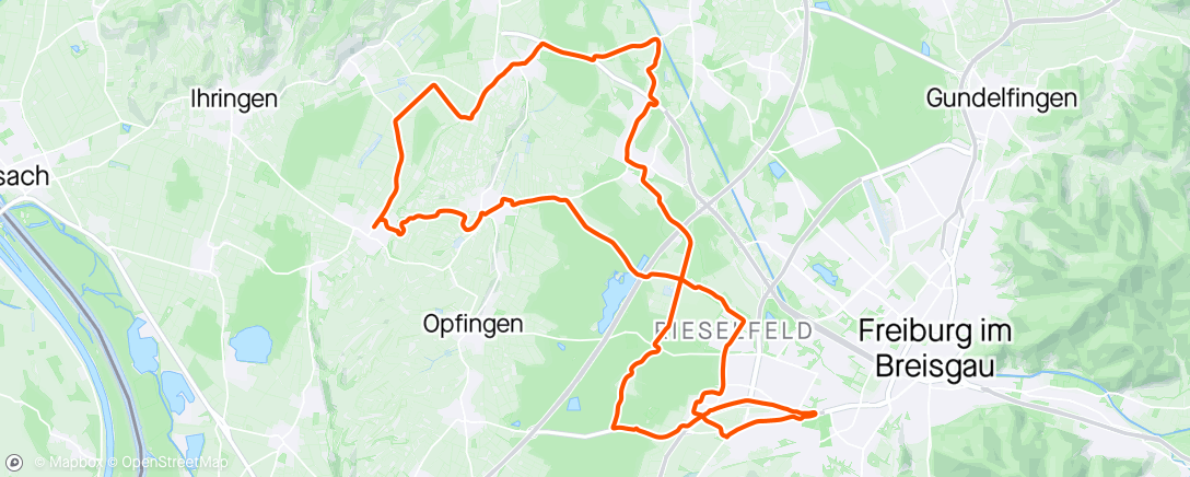 Map of the activity, Gravelrunde zur Physio