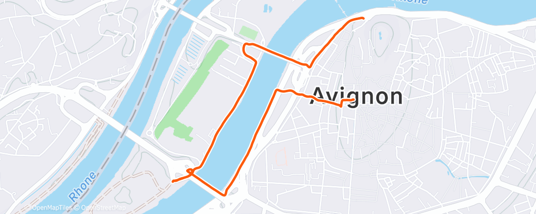 Map of the activity, Afternoon Run