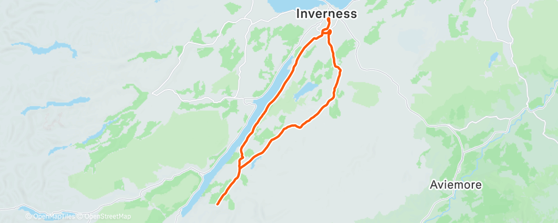 Map of the activity, Lunch Ride